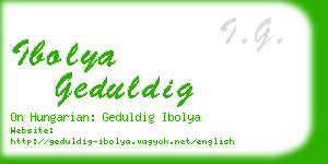 ibolya geduldig business card